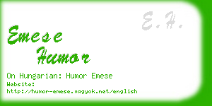 emese humor business card